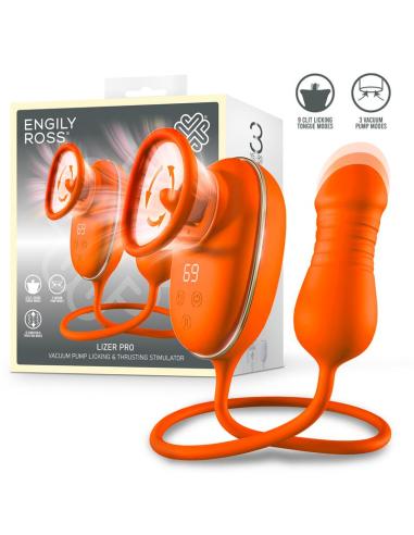 Lizer Pro Estimulador con Lengua Oscilante, Bomba de Vacio y Huevo con Up and Down