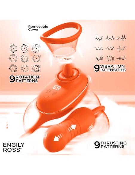 Lizer Pro Estimulador con Lengua Oscilante, Bomba de Vacio y Huevo con Up and Down