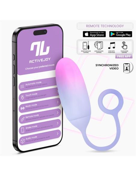 Huevo Silicona Doble Capa con APP Rosa/Azul