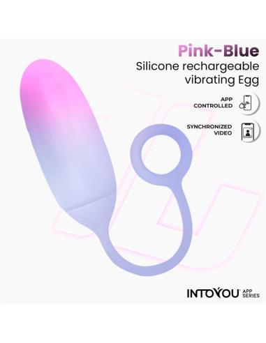 Huevo Silicona Doble Capa con APP Rosa/Azul
