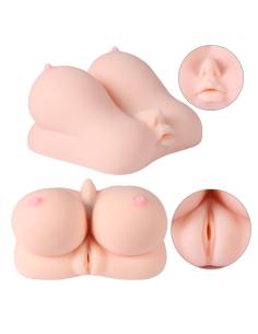 Jalome Masturbador 3 en 1 Vagina, Boca y Pecho 3.2 kg