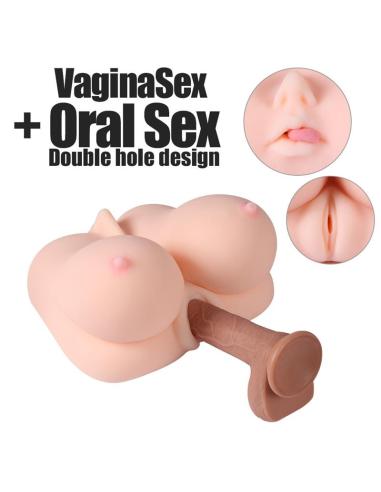 Jalome Masturbador 3 en 1 Vagina, Boca y Pecho 3.2 kg