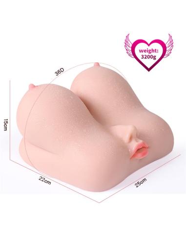 Jalome Masturbador 3 en 1 Vagina, Boca y Pecho 3.2 kg