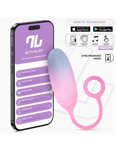 Huevo Silicona Doble Capa con APP Azul/Rosa
