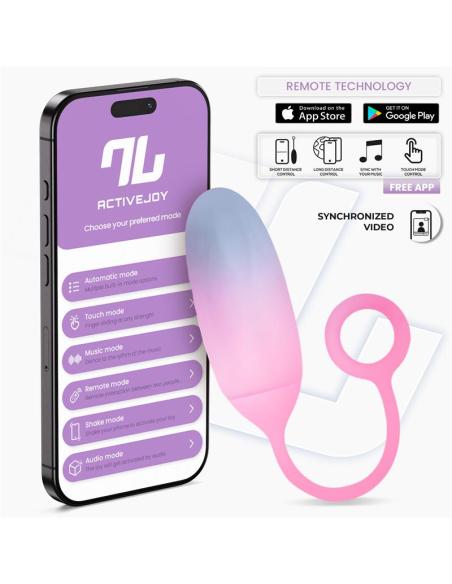 Huevo Silicona Doble Capa con APP Azul/Rosa