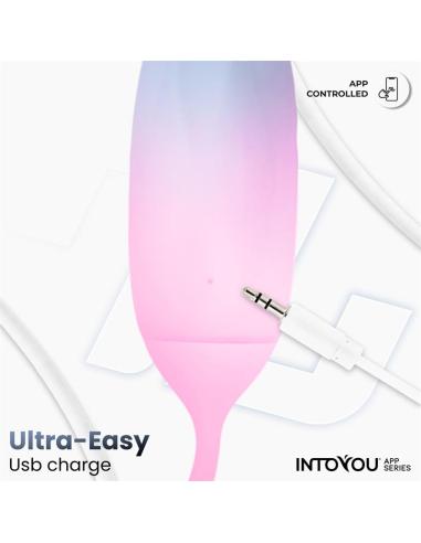 Huevo Silicona Doble Capa con APP Azul/Rosa