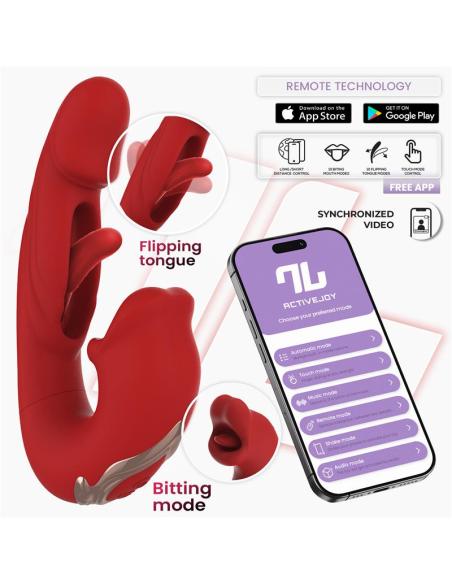 Mouty Vibrador Función Mordisqueo y Flipping con App