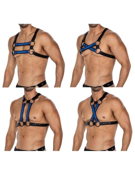 H4RNESS06 Arnés de Pecho 4WAY Azul Talla Única