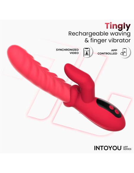 Tingly Vibrador con Finger y Movimiento Waving con APP