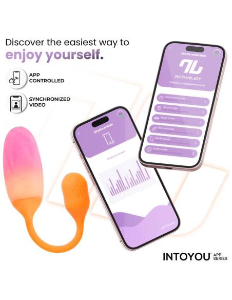 NexEgg Huevo Vibrador Silicona Doble Capa App Naranja/Rosa