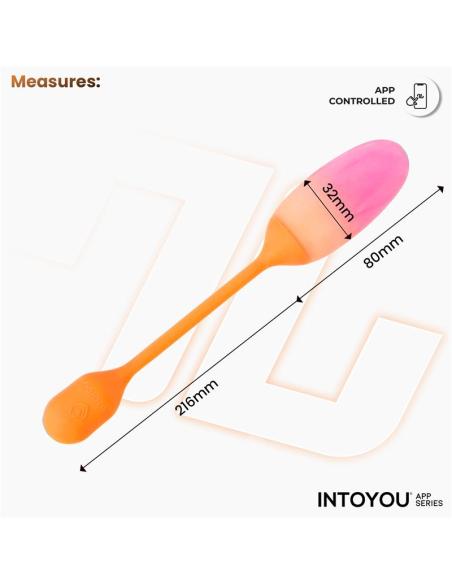 NexEgg Huevo Vibrador Silicona Doble Capa App Naranja/Rosa