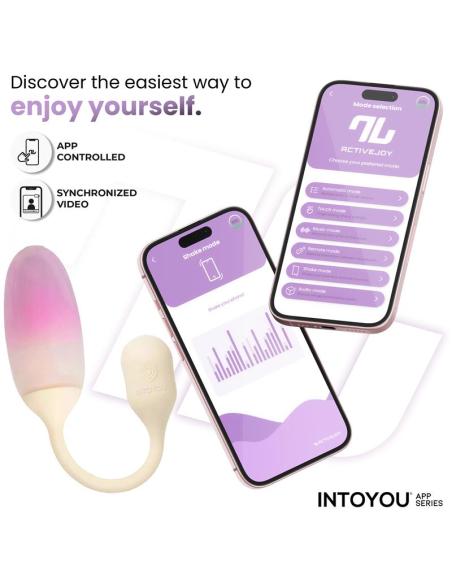NexEgg Huevo Vibrador Silicona Doble capa App Beige/Rosa