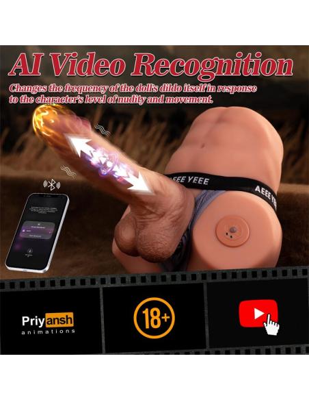 Jonah Semi Torso con Dildo Desmontable, Thrusting y APP 3.48 kg