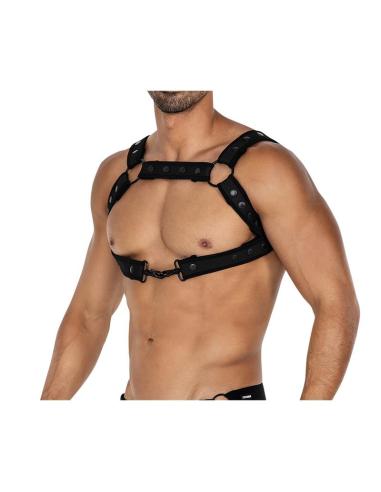 H4RNESS05 Arnés de Pecho Neon Negro Talla Única