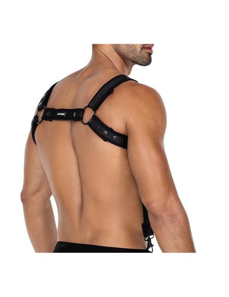 H4RNESS05 Arnés de Pecho Neon Negro Talla Única