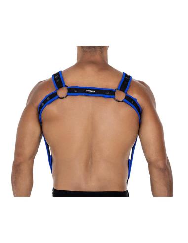 H4RNESS05 Arnés de Pecho Neon Azul Eléctrico Talla Única
