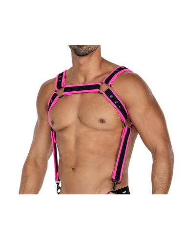 H4RNESS05 Arnés de Pecho Neon Rosa Talla Única