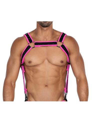 H4RNESS05 Arnés de Pecho Neon Rosa Talla Única