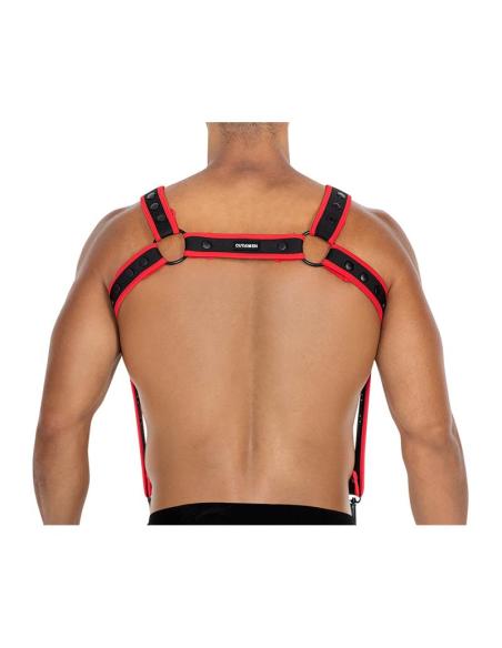 H4RNESS05 Arnés de Pecho Neon Rojo Talla Única