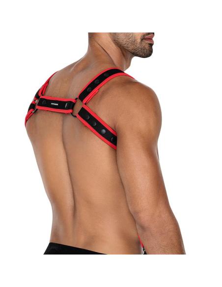 H4RNESS05 Arnés de Pecho Neon Rojo Talla Única
