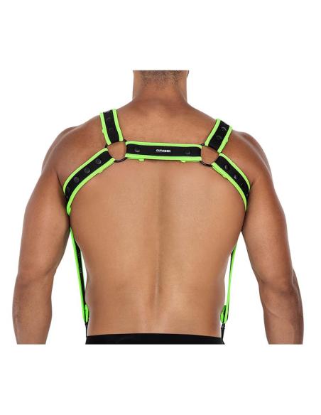 H4RNESS05 Arnés de Pecho Neon Verde Talla Única