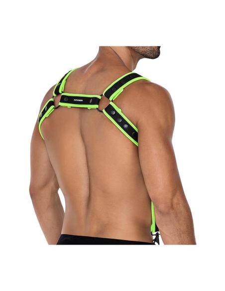 H4RNESS05 Arnés de Pecho Neon Verde Talla Única