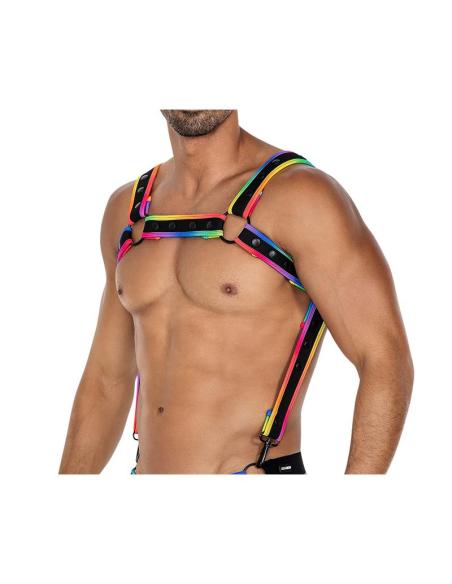 H4RNESS05 Arnés de Pecho Neon MultiColor Talla Única
