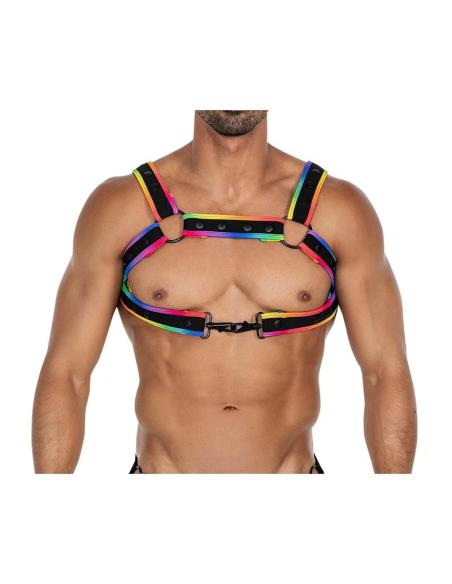 H4RNESS05 Arnés de Pecho Neon MultiColor Talla Única
