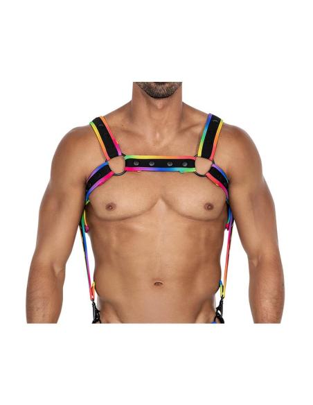 H4RNESS05 Arnés de Pecho Neon MultiColor Talla Única