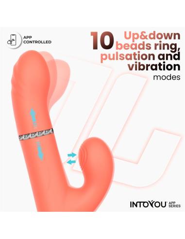 Mindy Vibrador con Anillo de Bolas Up and Down, Finger y Pulsación con APP