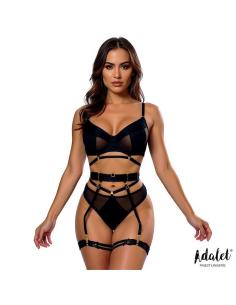 Ellie Set Sujetador, Tanga, Liguero y Ligas