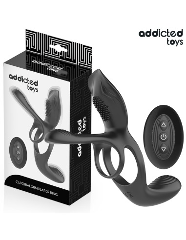 Addicted toys - anillo doble para el pene con estimulador de clítoris