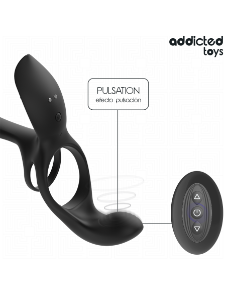Addicted toys - anillo doble para el pene con estimulador de clítoris
