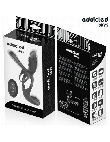Addicted toys - anillo doble para el pene con estimulador de clítoris