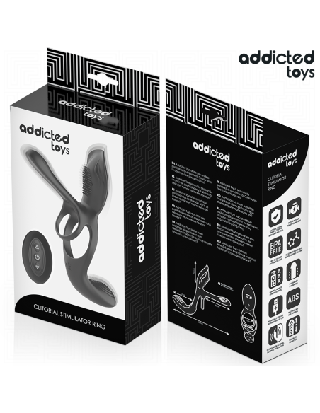 Addicted toys - anillo doble para el pene con estimulador de clítoris