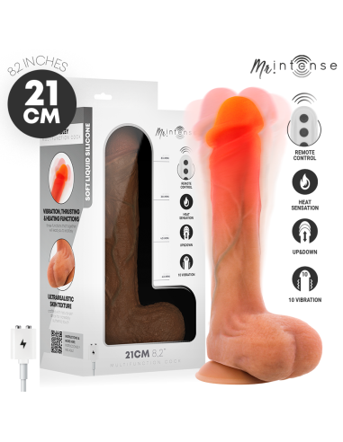 Mr intense - bradley dildo vibrador con efecto calor y control remoto 21 cm -ø- 4.2 cm