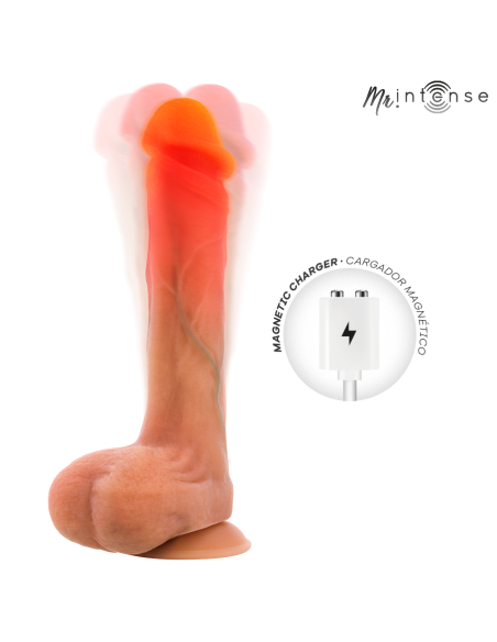 Mr intense - bradley dildo vibrador con efecto calor y control remoto 21 cm -ø- 4.2 cm