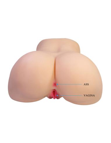 Crazy bull - liora masturbador vaginal y anal doble xxl con vibración