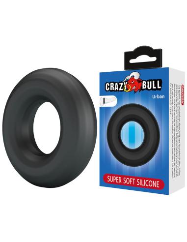 Crazy bull - urban anillo para pene silicona super soft negro