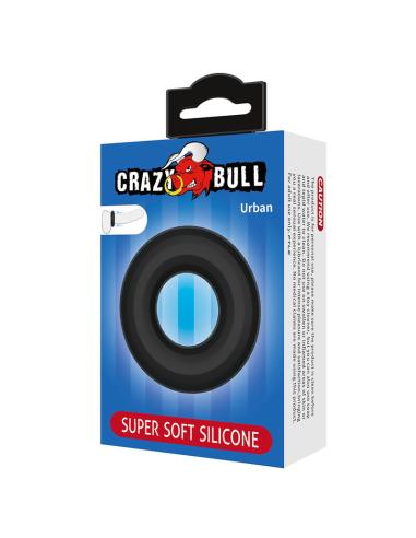 Crazy bull - urban anillo para pene silicona super soft negro