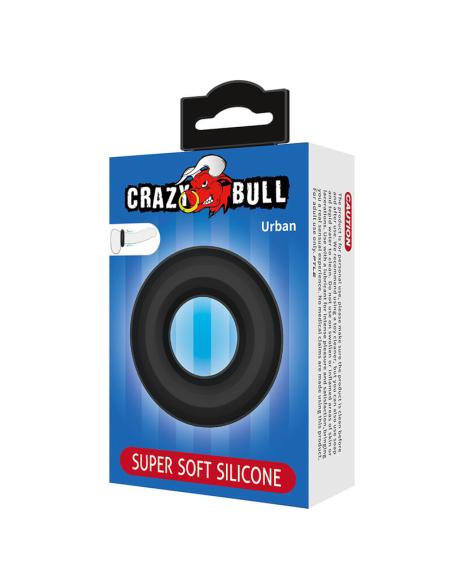 Crazy bull - urban anillo para pene silicona super soft negro