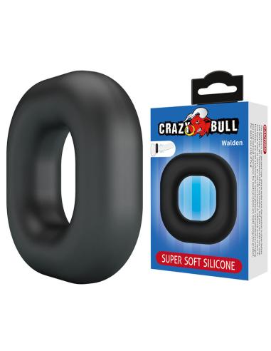 Crazy bull - walden anillo para pene super soft silicona negro
