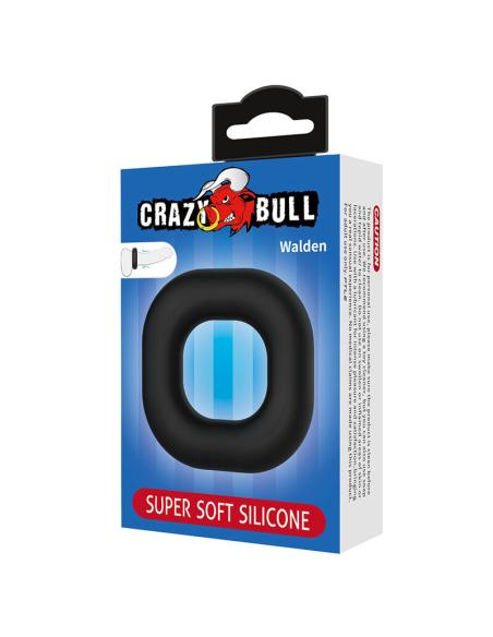 Crazy bull - walden anillo para pene super soft silicona negro