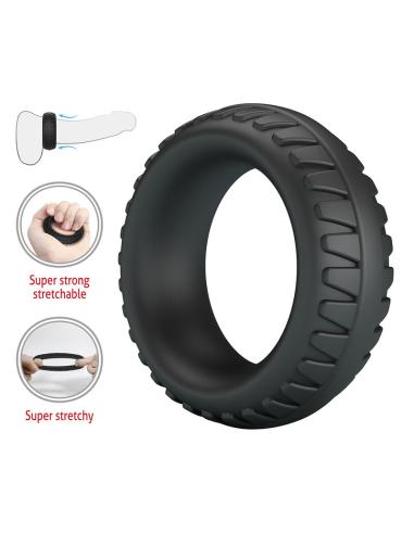 Crazy bull - merritt anillo para pene texturizado silicona negro