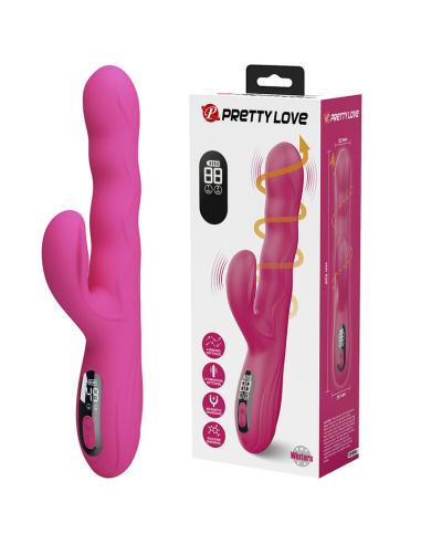 Pretty love - winters vibrador rabbit multifunción con pantalla led rosa