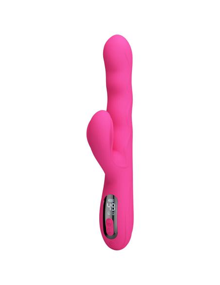 Pretty love - winters vibrador rabbit multifunción con pantalla led rosa