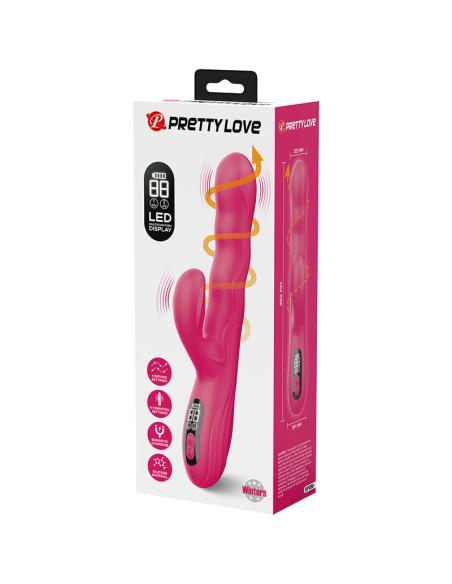 Pretty love - winters vibrador rabbit multifunción con pantalla led rosa