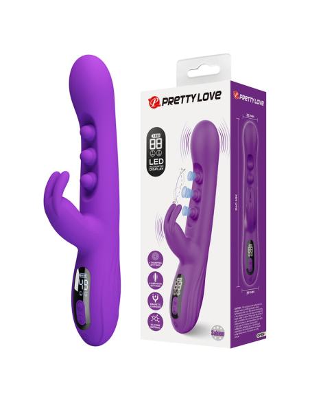 Pretty love - sabien vibrador rabbit con estimulación por golpeteos y led morado