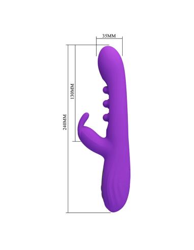 Pretty love - sabien vibrador rabbit con estimulación por golpeteos y led morado