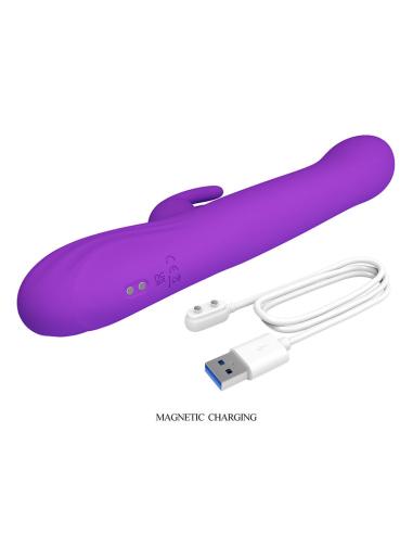 Pretty love - sabien vibrador rabbit con estimulación por golpeteos y led morado